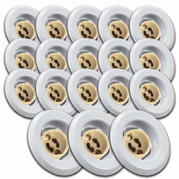 18x Kulaté Stropní Svítidlo Pod Omítku Zásuvka Konektor Pro Žárovku GU10