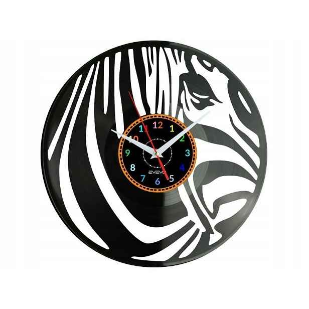 Zebra Dárek Originální dekorace do domu Hodiny z vinylové desky