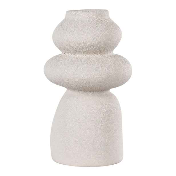 Krémová váza z kameniny (výška 26,5 cm) – House Nordic
