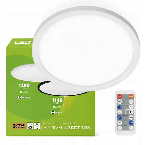 Led lampa Stropní Svítidlo 12W Snímač pohybu Venkovní IP54 3000k, 4000k, 6000k