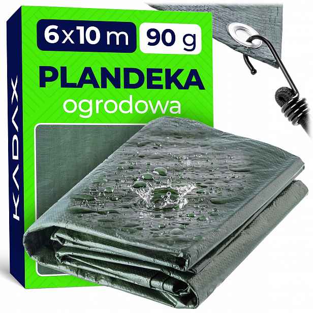 Plachta Vyztužená 10x6 Zelená Silná Krytka Plachta Silná