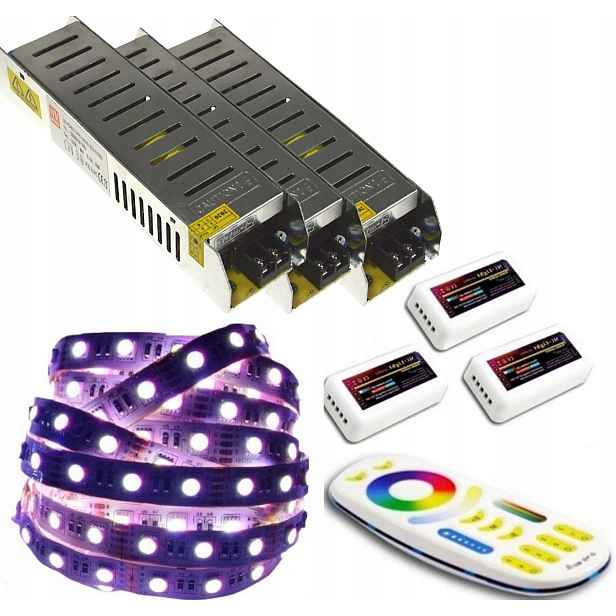 Sada Led pásků Rgbw 4v1, barva bílá Mi-light, podsvícení stropu 30 m