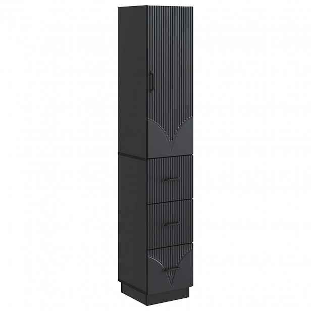 vidaXL Sada skříněk 2 ks 33 x 34,5 x 87 cm Kompozitní dřevo Černá