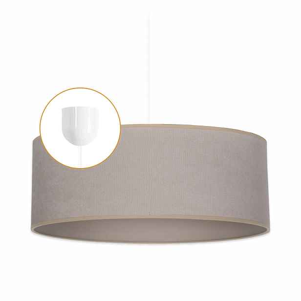 Závěsná lampa Abażur Béžová 40 cm 1 x E27 Lustr stropní svítidlo se stínítkem