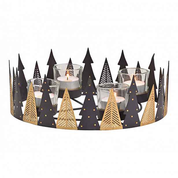 AKCE Kovový adventní svícen CHRISTMAS TREE III. jakost
