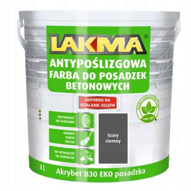 Barva Akrybet B30 Eko Podlaha Šedá Tmavá Lakma 4L