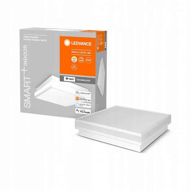 Stropní Svítidlo 26W 2000lm Cct stmívatelný, čtvercový, bílý, Smart+ WiFi, magnet