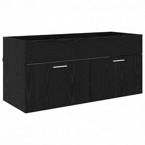 vidaXL Skříňka pod umyvadlo Černý dub Kompozitní dřevo