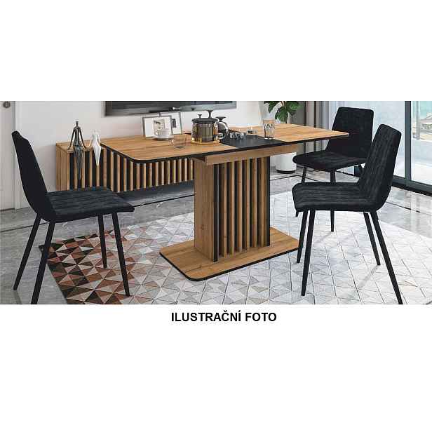 Kasvo KEN (KENT) jídelní stůl R 85x130 dub artisan / černá