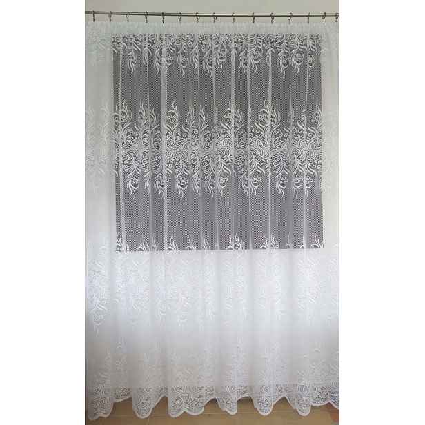 Mg Záclona žakár 4562 Bílá 260x250 cm Hotová S Páskou G