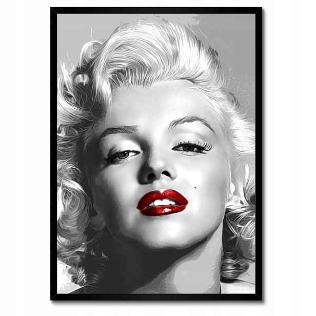Plakáty v rámu 50x70 Monroe Červené rty