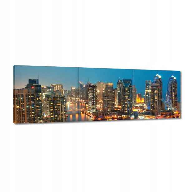 Obrazy 120x40 Dubaj v noci