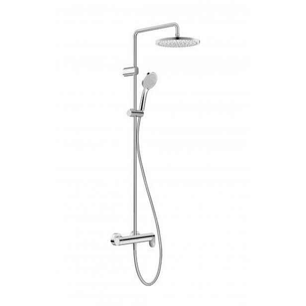 Duravit Wave - Sprchový set s baterií, průměr 25 cm, 3 proudy, chrom WA4280007010