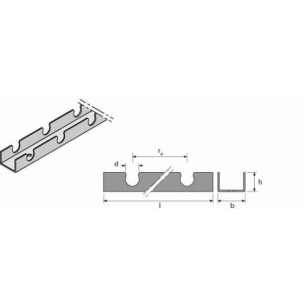 Fixační lišta Uponor Minitec 9,9 mm