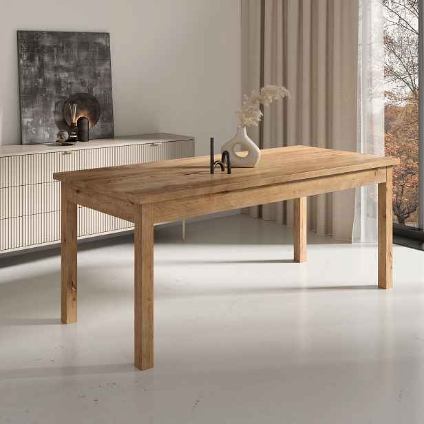 Jídelní stůl pro 6 osob 140x80 cm CADLA 12 - dub lefkas