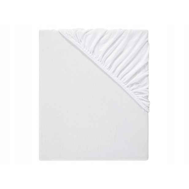 Prostěradlo s gumičkou Livarno Home bavlna jersey 90-100 x 200 cm bílé