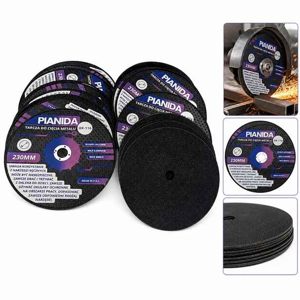 Sada 25 Kotoučů Na Řezání Kovu 230 MM 230x1,8x22,2 MM Kotouče Pro Brusky