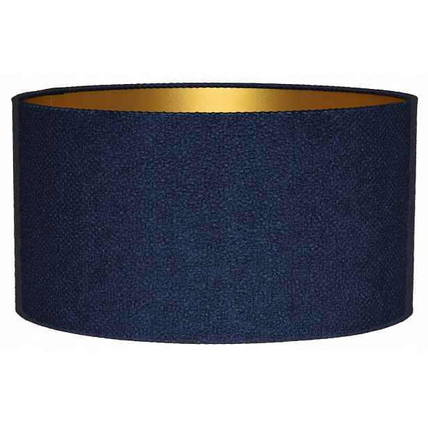 Stínidlo pro závěsnou stojací lampu Válec 45/25 cm E27 Tmavě modrá zlatá Arezzo
