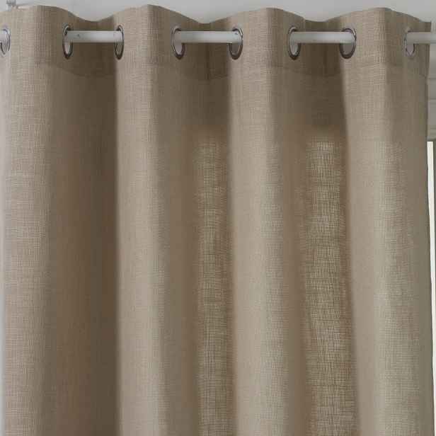 Závěs Polyester 140 X 260 CM Kávová, Připravená K Zavěšení