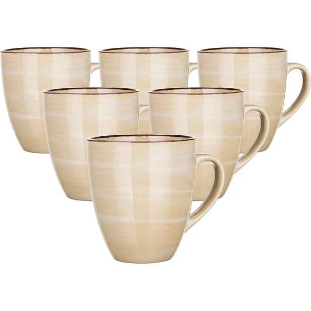 Banquet Sada 6 hrnků Palas 400 ml, krémová