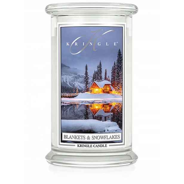 Blankets & Snowflakes Kringle Candle velká vonná svíčka s 2 knoty 624 g