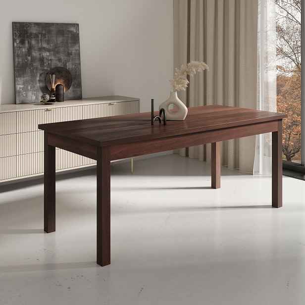 Jídelní stůl pro 6 osob 140x80 cm CADLA 12 - tmavý ořech