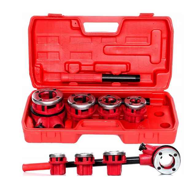 Ruční Závitovač, Nařezávač Trubek, Hydraulický, 4 Nástavce