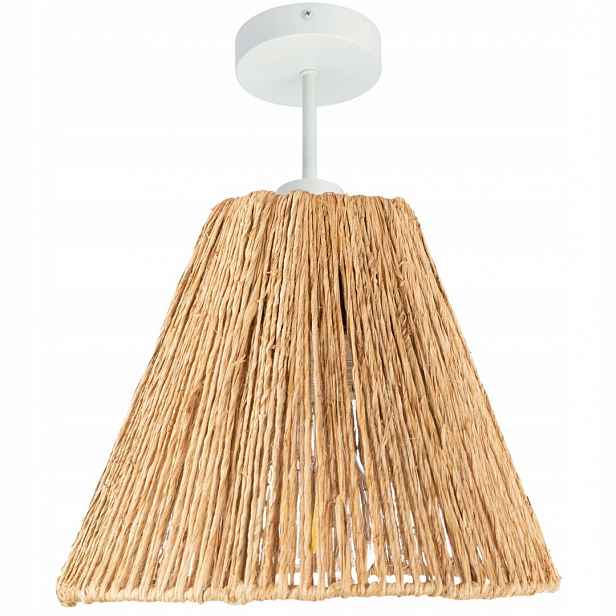 Stropní lampa z africké tráva Stropní svítidlo polostropní lampa, PHU03 bílá