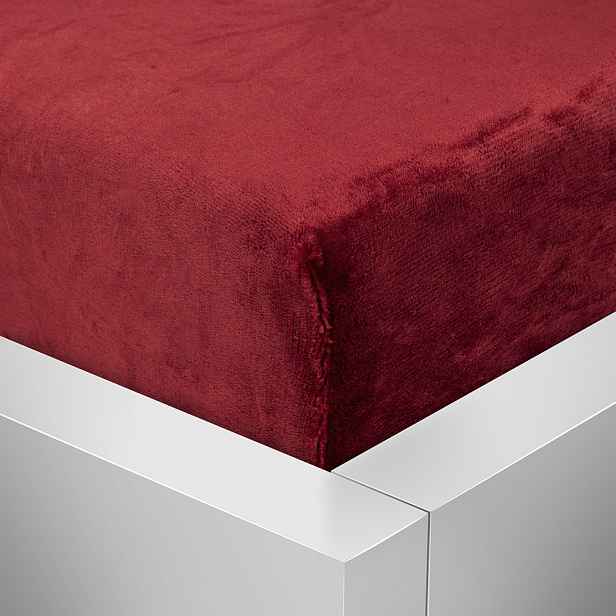 TP Mikroplyšové prostěradlo 220x200 Elegance - Vínová
