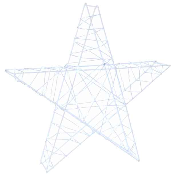 vidaXL 3D vánoční hvězda 120 LED Studená bílá 55 x 53,5 x 10 cm