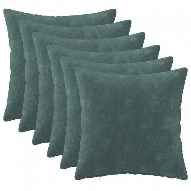 vidaXL Povlak na polštář 6 pcs HEERLEN Mořsky modrá 45 x 45 cm