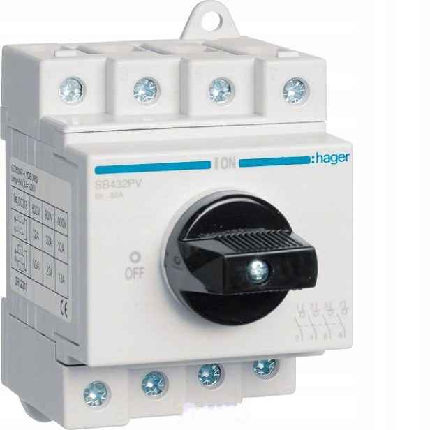 Hager odpojovač DC 4P 1000V 32A SB432PV