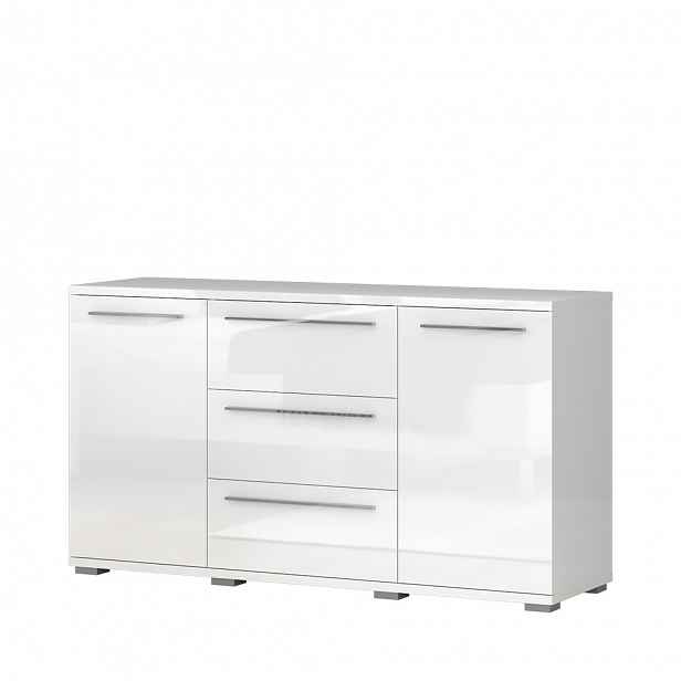 Komoda PIANO - K23/PN bílá lesk