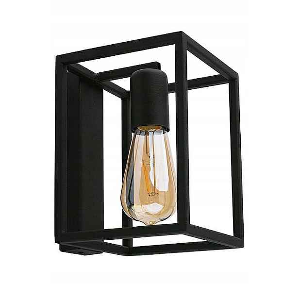 Nástěnná lampa Crate Černá 1xE27 Nástěnná lampa do pokoje do bytu a domu