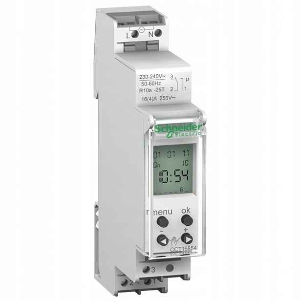 Schneider ovládací hodiny Acti9 Ihp 1C Din 7 dní CCT15854