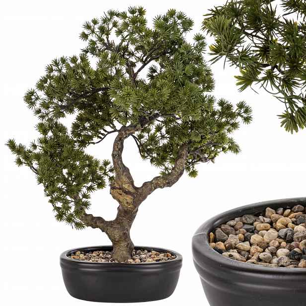 stromek bonsai v květináči 47 cm, umělá ozdoba, japonský styl