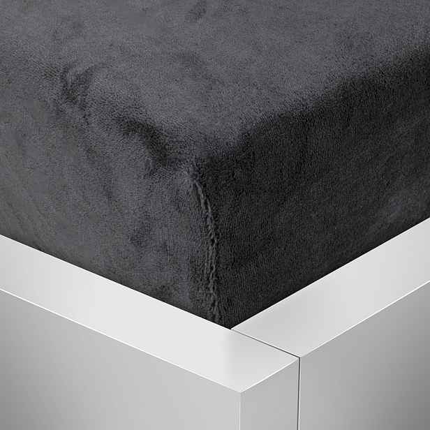 TP Mikroplyšové prostěradlo 220x200 Elegance - Černá
