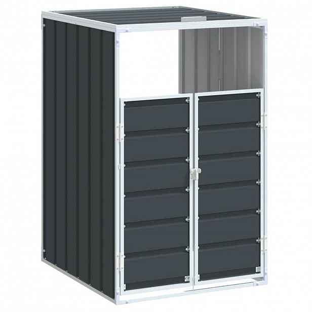 vidaXL Box na 1 popelnici antracitový 72 x 81 x 115 cm ocel
