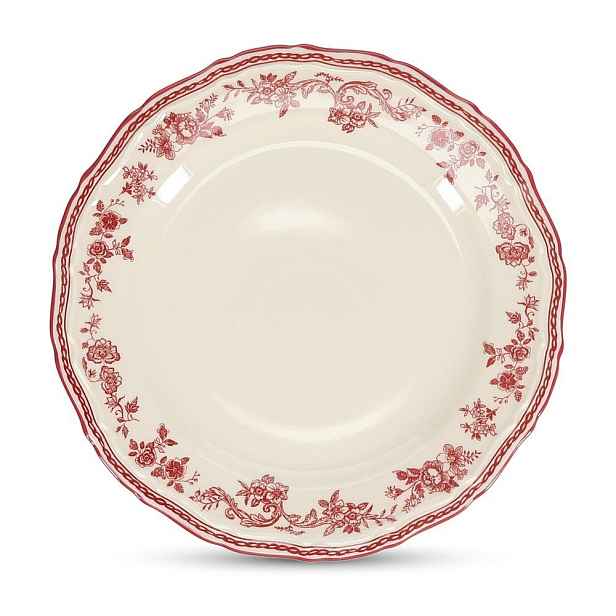 Vínový/slonovinový dezertní  porcelánový talíř ø 21,5 cm Cyril – S|P Collection