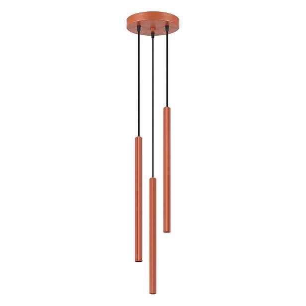 Závěsná lampa Arche 3P okrová červená Stropní osvětlení Tuby Zwis Sollux