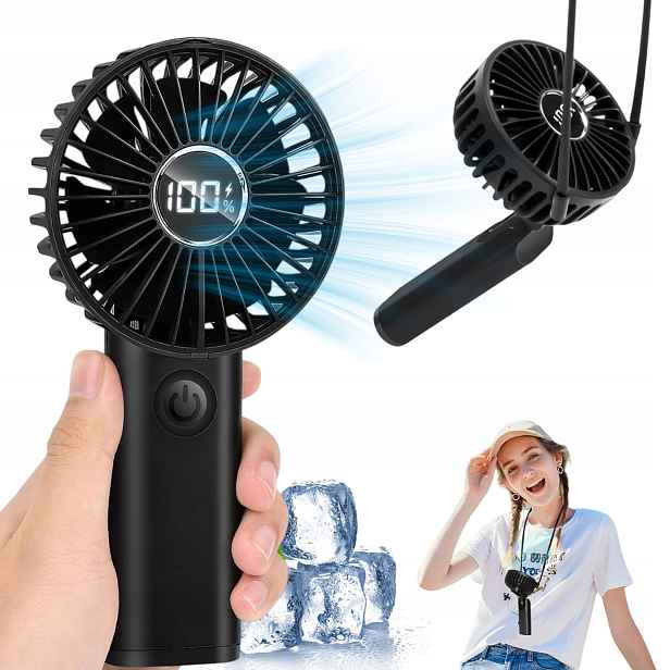 Ventilátor Usb Větráček Mini Větráček Ruční Cestovní Plážový Displej