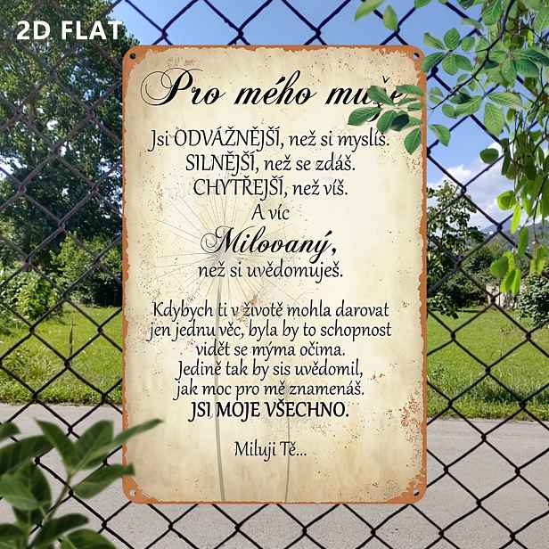 TEMU 2D plochá - 1 ks 2D plochá vintage kovová hliníková cedule | Hliníková , Vintage nástěnné umění, Dekorace do garáže, 12x8 palců, Nástěnná