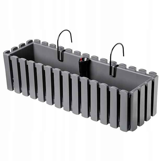Balkonový Truhlík Květináč Rukojeti 58cm Šedý