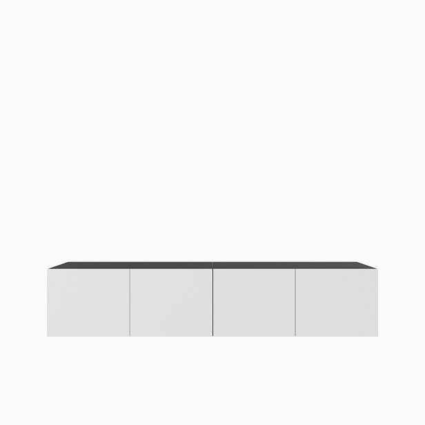 MASSENO ZÁVĚSNÝ TV STOLEK MIVO, 200/41/40 cm, antracitový /, bílý