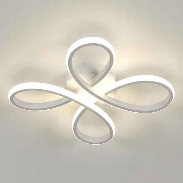 Mckalen Lampa Sufitowa Plafon led do Salonu a Sypialni BiałA 30W 4500K