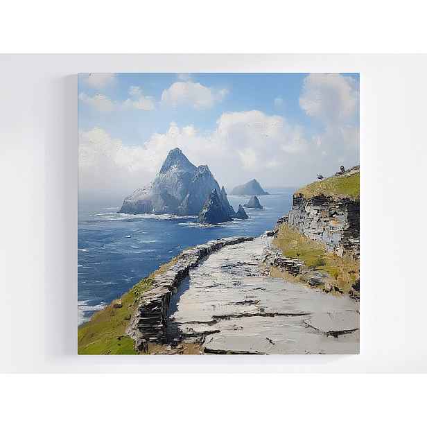 Obraz Na Plátně Canvas Krajina Irsko Pobřeží Hory Skály Pohled 50x50
