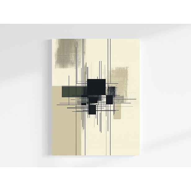 Plakát Abstrakce Bauhaus Mid-century Modern Linka 75x100