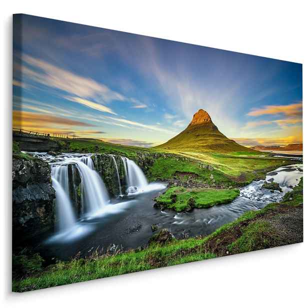 Plátno Vodopád Na Pozadí Hory Kirkjufell Na Islandu Varianta: 40x30