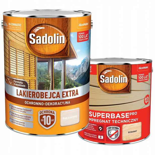 Sadolin Extra Lakový Nátěr 5 L Bílý Krémový Sadolin Superbase Grunt 2,5 L
