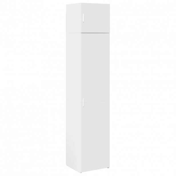 vidaXL Úzká úložná skříňka bílá 45 x 42,5 x 225 cm kompozitní dřevo